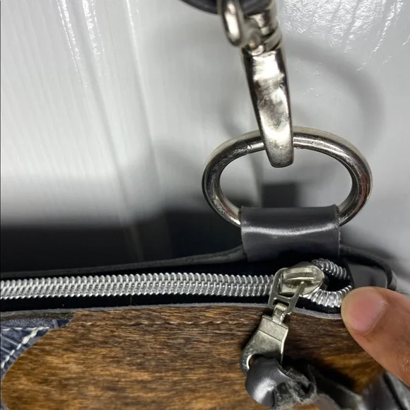 NWOT Dancing Cactus Designs Leather Hair Hide Bag - Picture 6 of 16